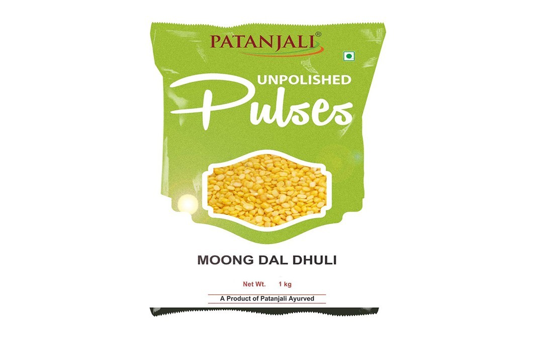 Patanjali Unpolished Pulses Moong Dal Dhuli   Pack  1 kilogram